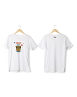 Greys&Blues Hues Pima Round Neck T-Shirt - White